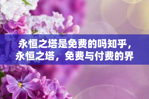永恒之塔是免费的吗知乎，永恒之塔，免费与付费的界限