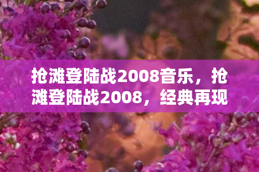 抢滩登陆战2008音乐，抢滩登陆战2008，经典再现，战略与激情的碰撞