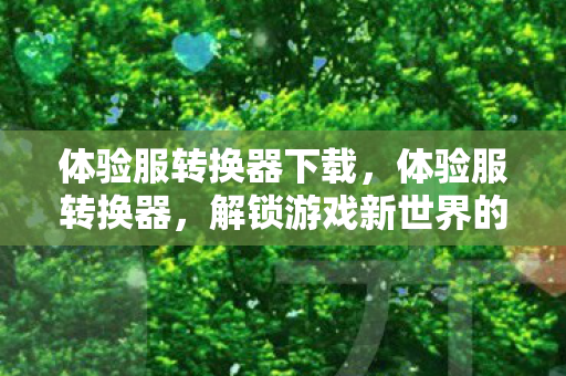体验服转换器下载，体验服转换器，解锁游戏新世界的钥匙
