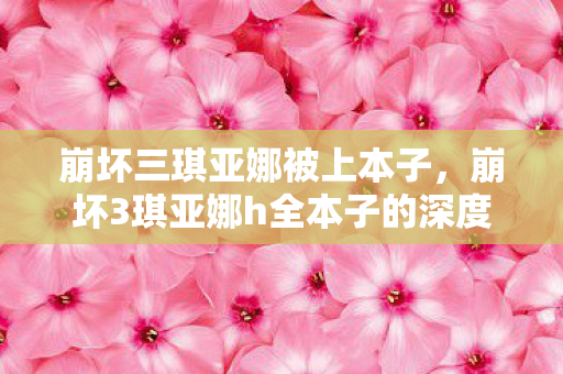 崩坏三琪亚娜被上本子，崩坏3琪亚娜h全本子的深度解析