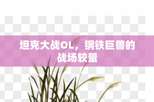 坦克大战OL，钢铁巨兽的战场较量