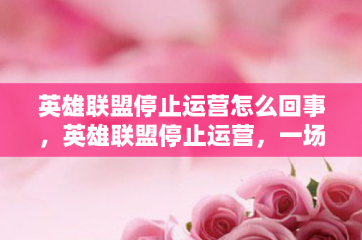 英雄联盟停止运营怎么回事，英雄联盟停止运营，一场虚拟世界的告别