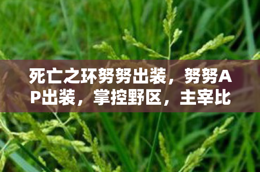 死亡之环努努出装，努努AP出装，掌控野区，主宰比赛