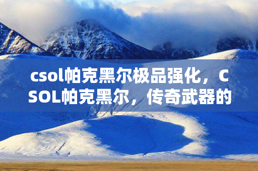 csol帕克黑尔极品强化，CSOL帕克黑尔，传奇武器的背后故事与实战应用解析