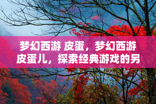 梦幻西游 皮蛋，梦幻西游皮蛋儿，探索经典游戏的另类玩法