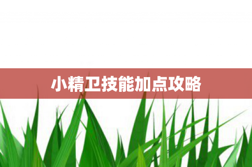 小精卫技能加点攻略