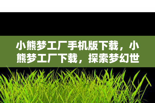 小熊梦工厂手机版下载，小熊梦工厂下载，探索梦幻世界的奇妙之旅