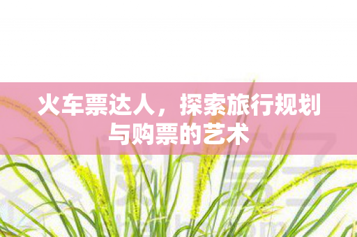 火车票达人,探索旅行规划与购票的艺术 火车票达人,探索旅行规划与购票的艺术
