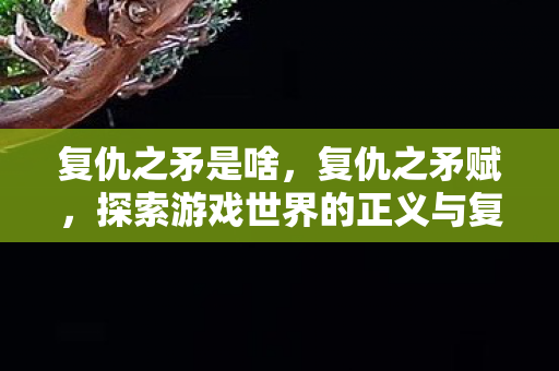 复仇之矛是啥,复仇之矛赋,探索游戏世界的正义与复仇 复仇之矛是啥,复仇之矛赋,探索游戏世界的正义与复仇