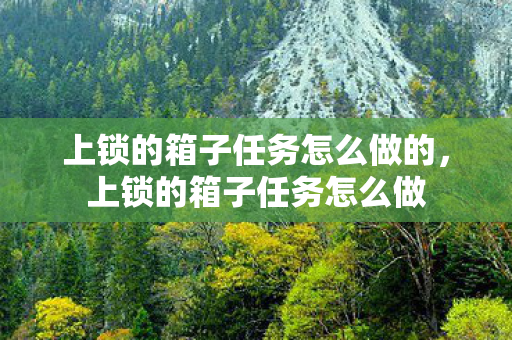 上锁的箱子任务怎么做的，上锁的箱子任务怎么做
