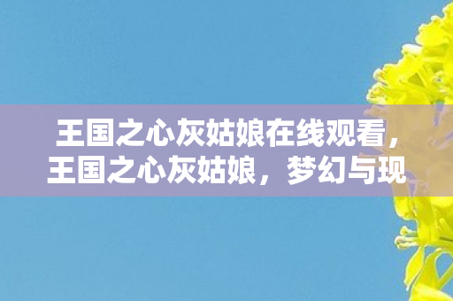 王国之心灰姑娘在线观看,王国之心灰姑娘,梦幻与现实的交织 王国之心灰姑娘在线观看,王国之心灰姑娘,梦幻与现实的交织