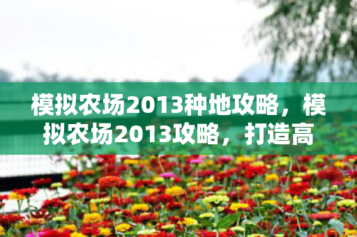 模拟农场2013种地攻略,模拟农场2013攻略,打造高效农业帝国的秘诀 模拟农场2013种地攻略,模拟农场2013攻略,打造高效农业帝国的秘诀