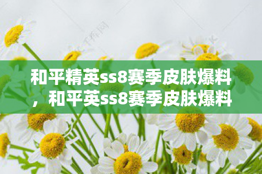 和平精英ss8赛季皮肤爆料，和平英ss8赛季皮肤爆料，全新主题与炫酷特效