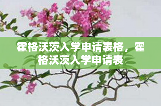 霍格沃茨入学申请表格，霍格沃茨入学申请表