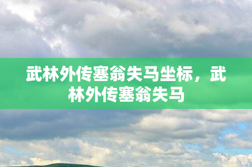 武林外传塞翁失马坐标，武林外传塞翁失马