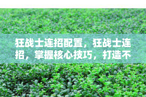 狂战士连招配置,狂战士连招,掌握核心技巧,打造不败神话 狂战士连招配置,狂战士连招,掌握核心技巧,打造不败神话