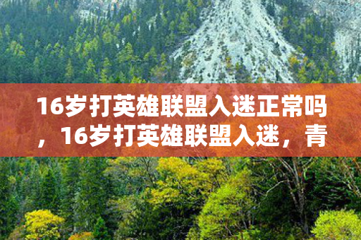 16岁打英雄联盟入迷正常吗，16岁打英雄联盟入迷，青春与游戏的碰撞