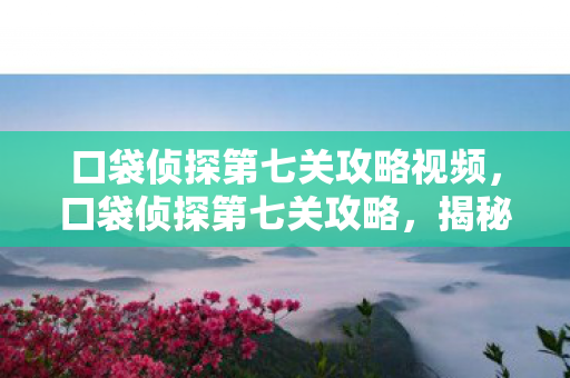 口袋侦探第七关攻略视频,口袋侦探第七关攻略,揭秘真相的钥匙 口袋侦探第七关攻略视频,口袋侦探第七关攻略,揭秘真相的钥匙