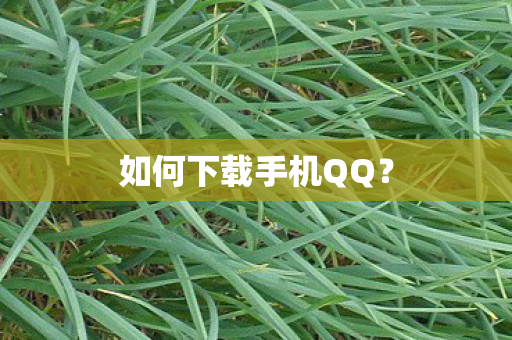 如何下载手机QQ？