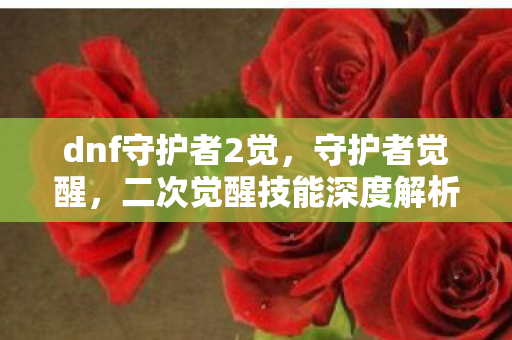 dnf守护者2觉，守护者觉醒，二次觉醒技能深度解析