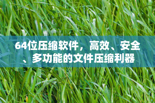 64位压缩软件，高效、安全、多功能的文件压缩利器