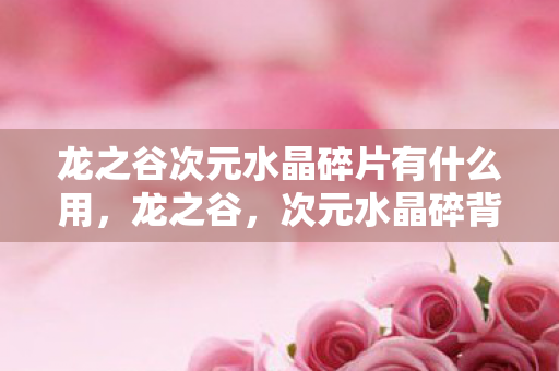 龙之谷次元水晶碎片有什么用，龙之谷，次元水晶碎背后的故事