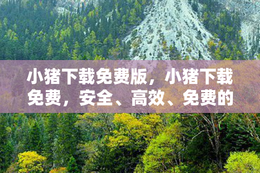 小猪下载免费版,小猪下载免费,安全、高效、免费的资源获取新选择 小猪下载免费版,小猪下载免费,安全、高效、免费的资源获取新选择