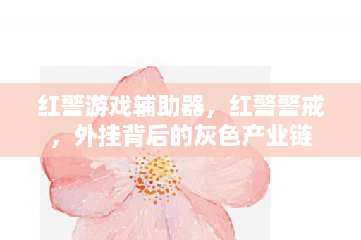 红警游戏辅助器，红警警戒，外挂背后的灰色产业链