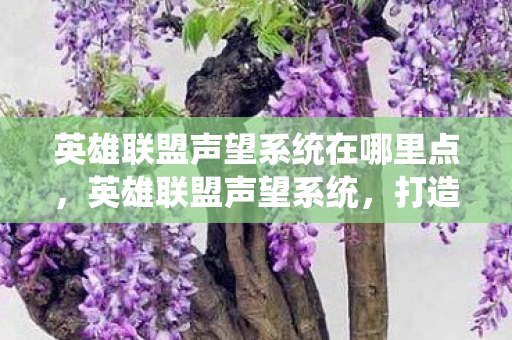 英雄联盟声望系统在哪里点，英雄联盟声望系统，打造玩家荣耀的殿堂