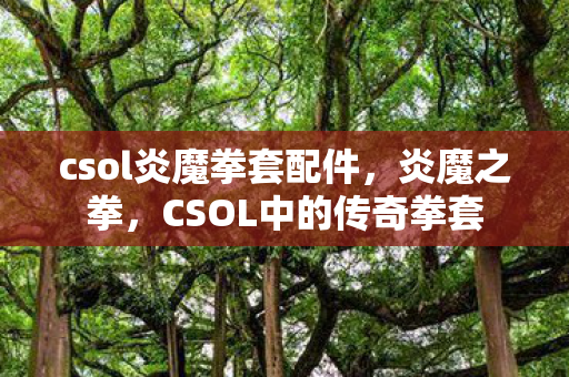 csol炎魔拳套配件，炎魔之拳，CSOL中的传奇拳套