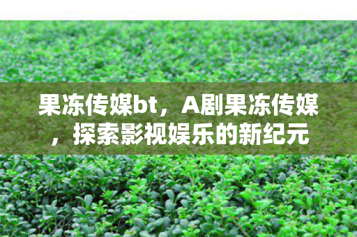 果冻传媒bt，A剧果冻传媒，探索影视娱乐的新纪元