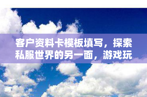 客户资料卡模板填写，探索私服世界的另一面，游戏玩家的选择与影响