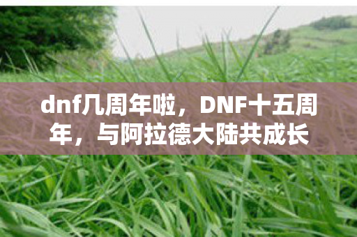 dnf几周年啦，DNF十五周年，与阿拉德大陆共成长