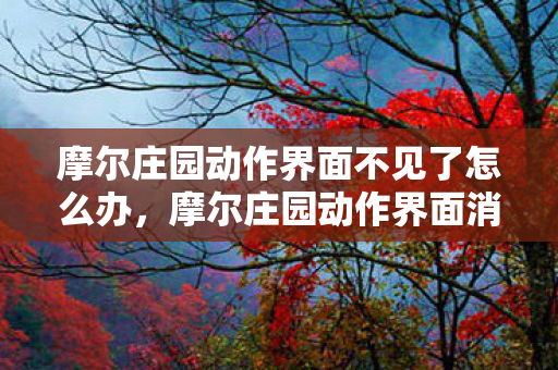 摩尔庄园动作界面不见了怎么办，摩尔庄园动作界面消失了，原因何在？