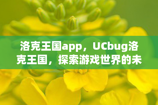 洛克王国app，UCbug洛克王国，探索游戏世界的未知与惊喜