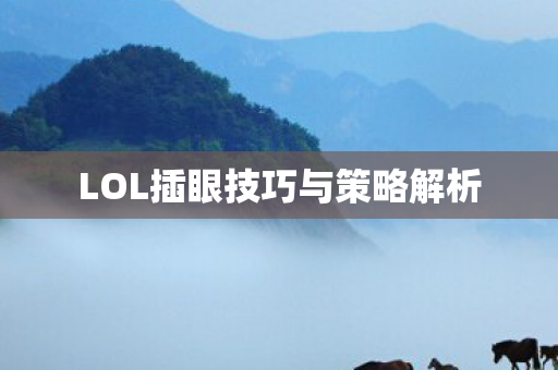 LOL插眼技巧与策略解析
