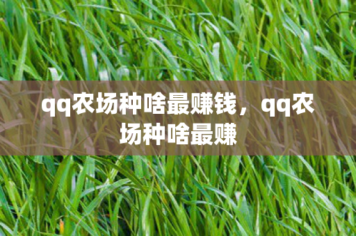 qq农场种啥最赚钱，qq农场种啥最赚