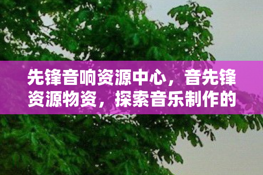 先锋音响资源中心，音先锋资源物资，探索音乐制作的新边疆