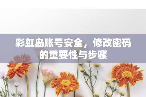 彩虹岛账号安全,修改密码的重要性与步骤 彩虹岛账号安全,修改密码的重要性与步骤