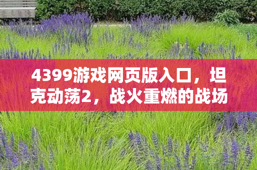 4399游戏网页版入口，坦克动荡2，战火重燃的战场新篇章