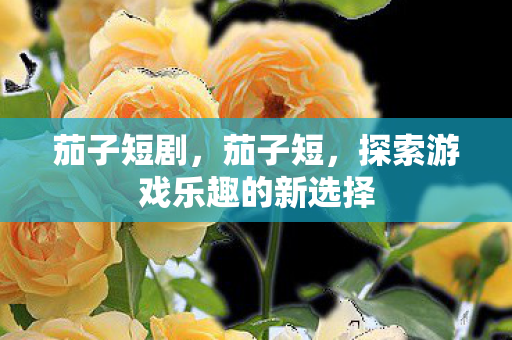 茄子短剧，茄子短，探索游戏乐趣的新选择