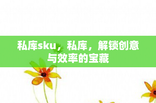 私库sku，私库，解锁创意与效率的宝藏
