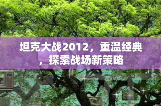 坦克大战2012，重温经典，探索战场新策略