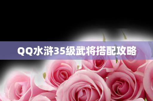 QQ水浒35级武将搭配攻略 QQ水浒35级武将搭配攻略