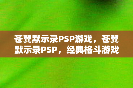 苍翼默示录PSP游戏，苍翼默示录PSP，经典格斗游戏的移动重生