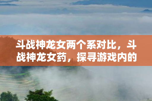 斗战神龙女两个系对比，斗战神龙女药，探寻游戏内的神秘药剂