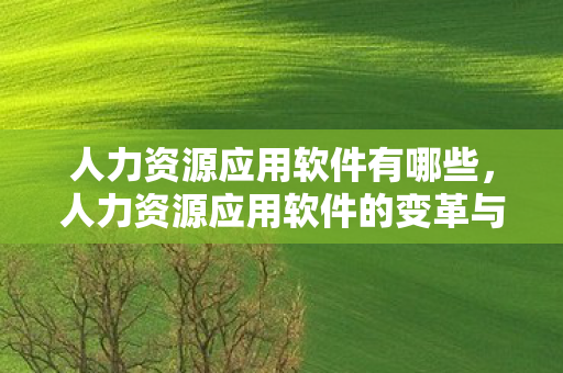 人力资源应用软件有哪些，人力资源应用软件的变革与未来趋势