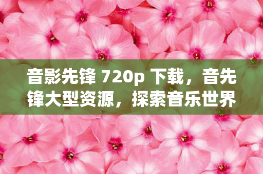音影先锋 720p 下载，音先锋大型资源，探索音乐世界的无限可能