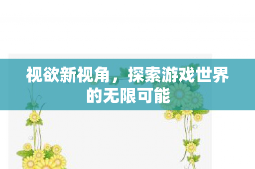 视欲新视角，探索游戏世界的无限可能