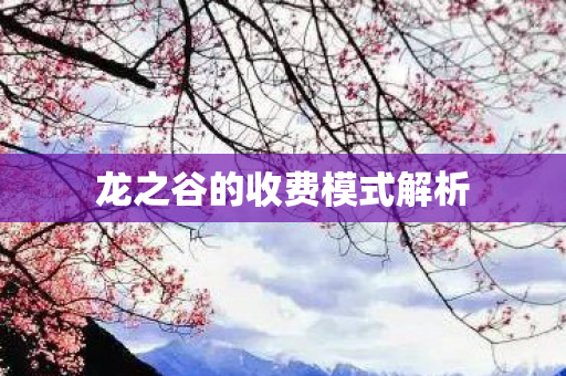 龙之谷的收费模式解析